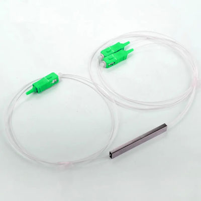 Tipo de acero micro del tubo del divisor 1x2 del PLC de la fibra óptica de FTTH con el conector del SC