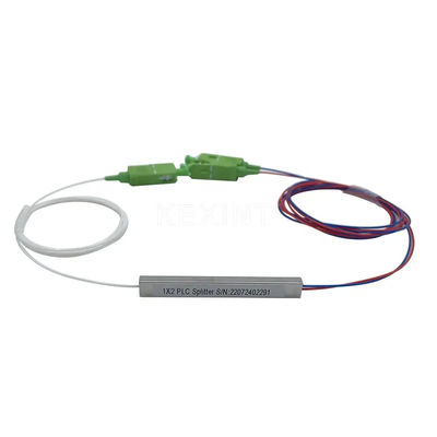 Tipo de acero micro del tubo del divisor 1x2 del PLC de la fibra óptica de FTTH con el conector del SC