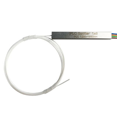 Divisor 1x4 de la fibra óptica del PLC de Mini Steel Tube sin el OEM del conector el 1M
