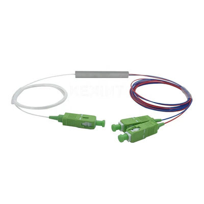 Tipo de acero micro óptico del tubo del solo modo del SC APC UPC del divisor de la fibra del PLC 1x2