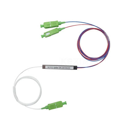 Tipo de acero micro óptico del tubo del solo modo del SC APC UPC del divisor de la fibra del PLC 1x2