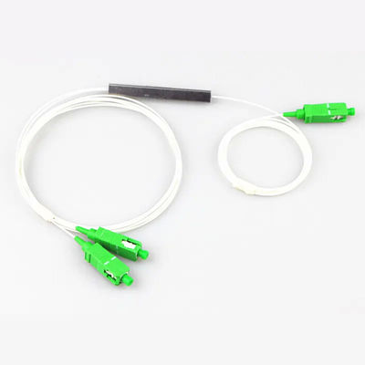 Tipo de acero micro óptico del tubo del solo modo del SC APC UPC del divisor de la fibra del PLC 1x2