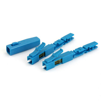 Conector azul de la fibra óptica del color, conector rápido del LC UPC para el CCTV de FTTH CATV