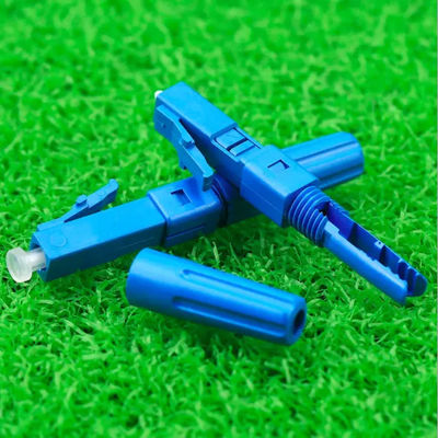 Conector azul de la fibra óptica del color, conector rápido del LC UPC para el CCTV de FTTH CATV