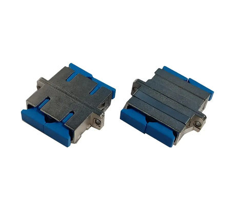 Adaptador de la fibra óptica del SC UPC SM SX con el material de plástico azul del color