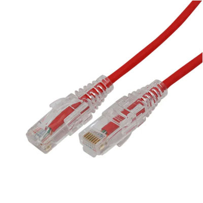 Cable modificado para requisitos particulares del remiendo de Ethernet de Cat6A, cordón de remiendo delgado de S FTP con la longitud de los 5m el 1m