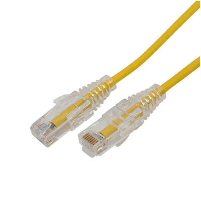 Cable modificado para requisitos particulares del remiendo de Ethernet de Cat6A, cordón de remiendo delgado de S FTP con la longitud de los 5m el 1m