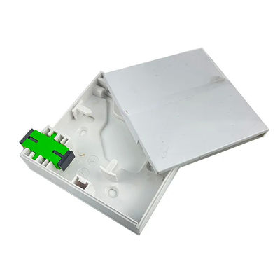 1 caja terminal de la fibra óptica del ABS FTTH de la base invisible para el enchufe de pared