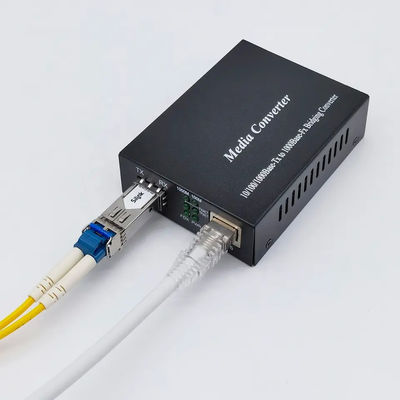 SFP modo 10M a dos caras a una cara del medios convertidor de la fibra óptica RJ45 al solo el 100M