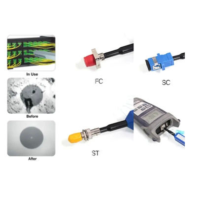 accesorios del cable de la fibra de las virolas de 1.25m m, pluma de limpieza de la fibra óptica del tecleo del LC MU una