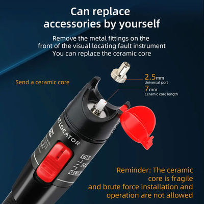 Accesorios modificados para requisitos particulares del cable de la fibra 650nm, Localizador visual de fallas tipo lápiz 30mw