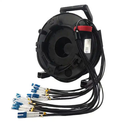 Carrete de cable de fibra óptica táctica de campo portátil 500 metros