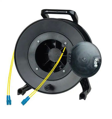 PC plástico PCD380 desplegable de fibra óptica táctica de cable de rodillo irrompible de cable vacío tambor bobina