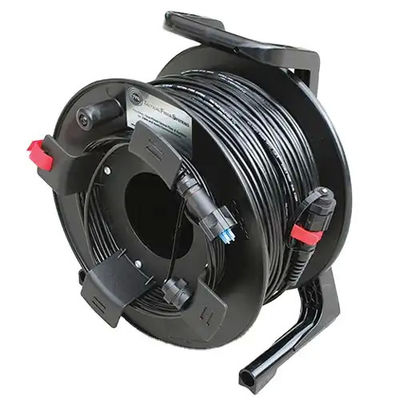 Rodillos de cable para exteriores negros 300M 250M 200M 150M 100m LC a LC Carrete de cable de extensión de parche de fibra