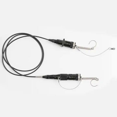 Carrete de cable de fibra óptica retráctil portátil con longitud 100M 200M 500M Cordón de parche de fibra óptica táctica blindada